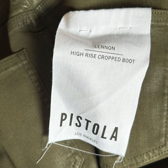 NWT PISTOLA lennon high rise cropped boot in coated juniper 28 - Picture 7 of 7